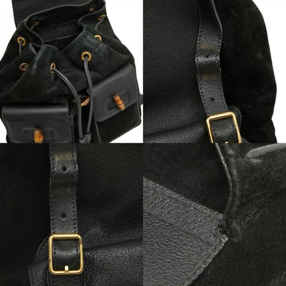 Gucci Bamboo Backpack 003 2058 0016 Black Leather - Picture 9 of 10